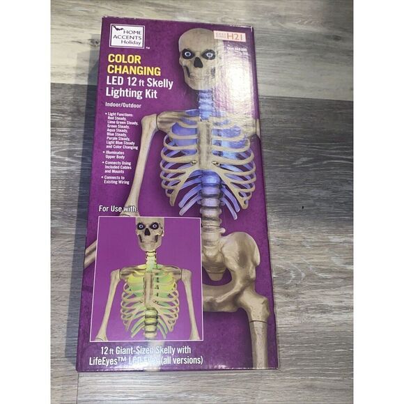 NEW Halloween 12 Ft Skeleton LED Home Accents COLOR CHANGING Lighting Kit - Picture 2 of 8